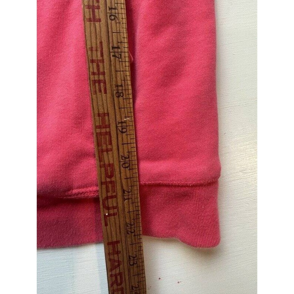 LL Bean Womens Sherpa Lined Hoodie Bright Pink Full Zip Size M - Picture 9 of 9